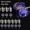 3-12PCS LED Light Up Balloons Glow In The Dark Transparent Led Balloons Bobo Balloons With Light String For Party Festival Decor