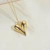 2025 New Fashion Women Geometric Elegant 14K Real Gold Heart Pendant Clavicle Chain Necklace Women Simple Luxury Necklace Jewerl