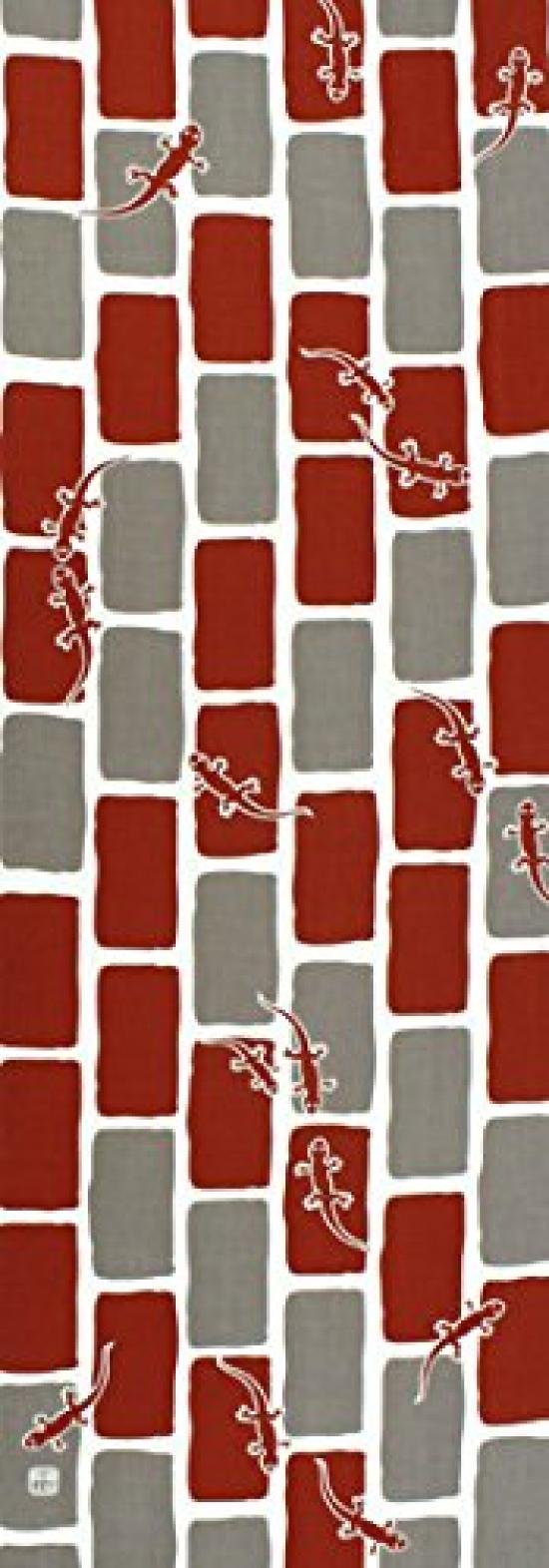 

Dyeing Anbo Hand Towel Authentic Dyed Cotton Tokuoka Made in Japan 35cm x 100cm Gecko Red 100%