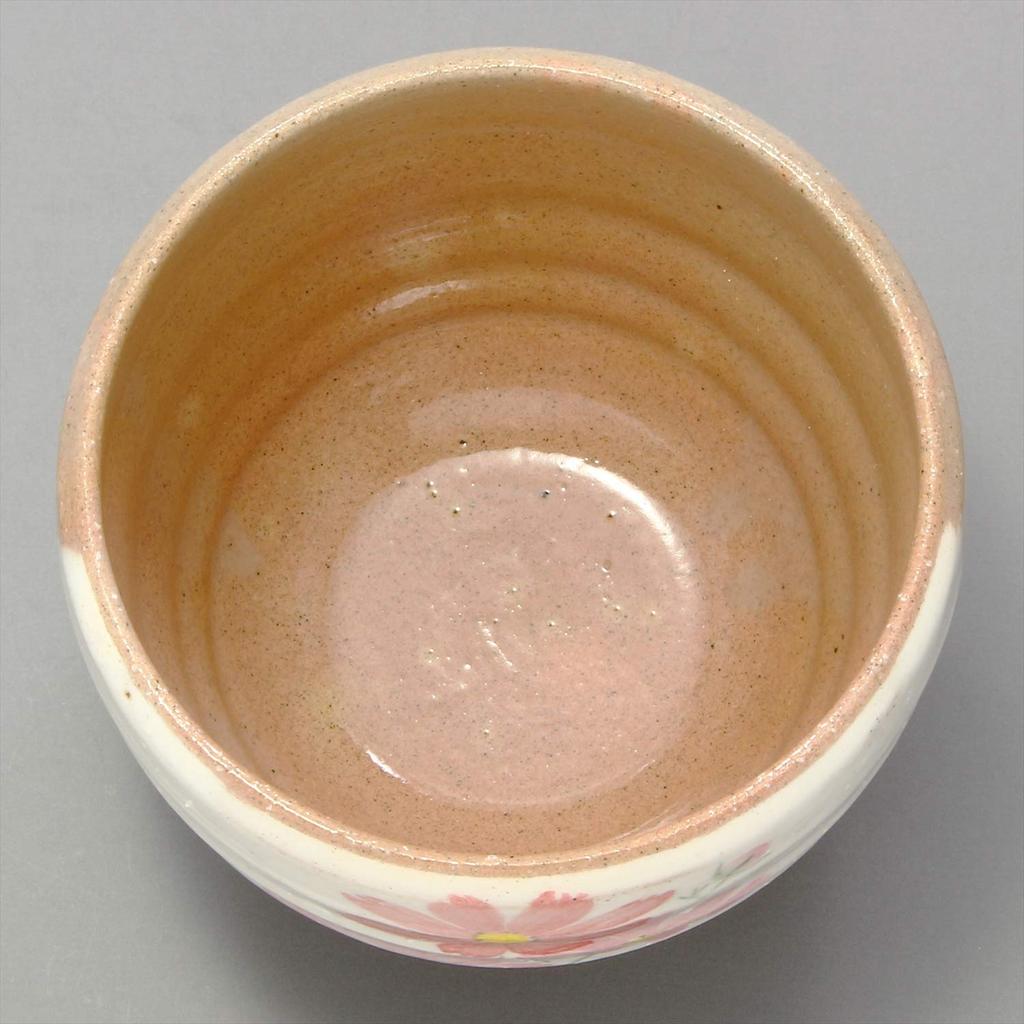 Mino ware loose bowl (with teacup), powdered cosmos, made in Japan 503-07