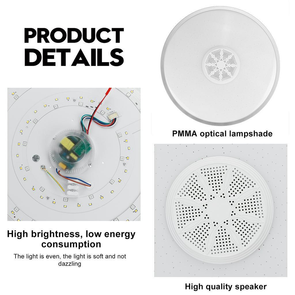 WiFi APP Control LED Smart Ceiling Light 100W RGB Dimmable bluetooth Music Light Modern Home Bedroom Living Room Ceiling Lamp