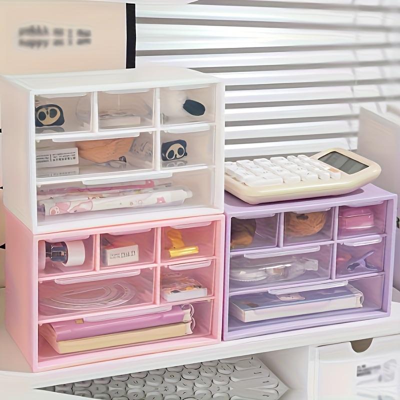 Six-compartment Drawer Storage Box, Drawer Bead Small Jewelry Storage Box, Plastic Storage Box, Convenient and Lightweight