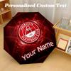 8 Rib Auto Folding Umbrella Aberdeen FC Print Custom Name Text Portable Rain Gear