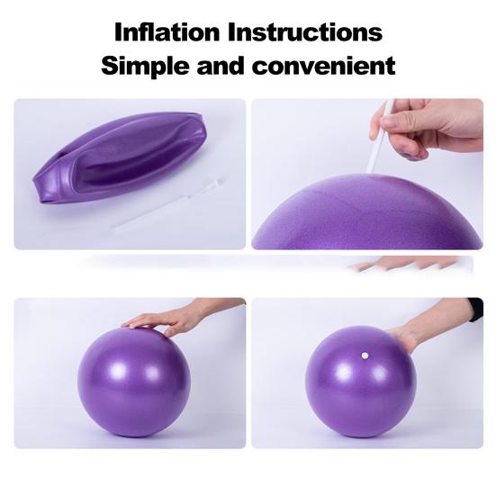 1 Set Yoga Ball Explosion-proof Leak-proof Strong Bearing Capacity Body Training Gymnastic Fitness Pilates Ball Indoor Workout