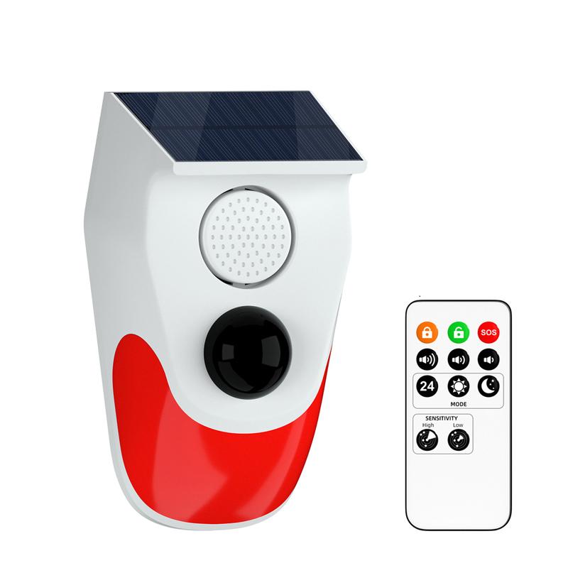 

Outdoor Waterproof Wireless 120dB Charging Security Sound Alarm Detector PIR Motion Sensor For Home Burglar Alarm System