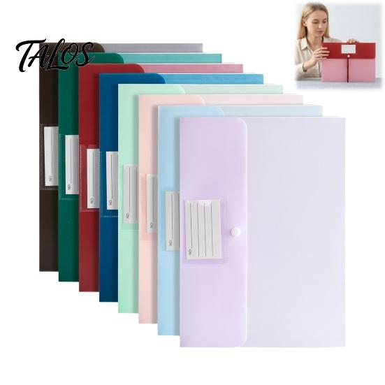 Plastic Project Folders 8Pcs Document Folders, A4 Size File Envelopes with Snap Button And Student Test Paper Organizers Label Pocket, Thickened