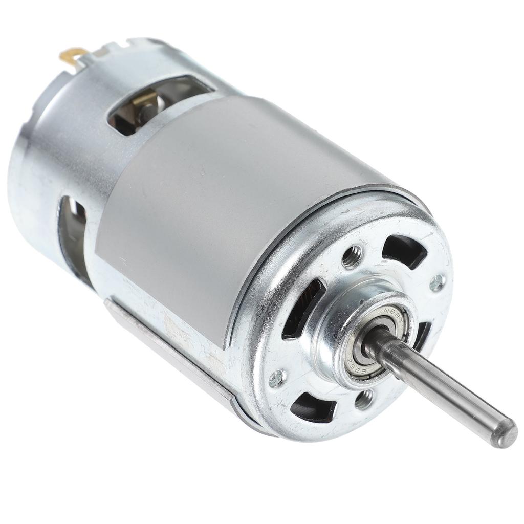 24V 775 Dc Motor Mini Electric Gear Motor High Power Output DIY Projects Long Shaft Bearings Durable Cylindrical