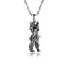 Classic Punk Mechanical Angel Warrior Pendant Necklace Men\\\\'s High Quality Metal Rock Biker Jewelry