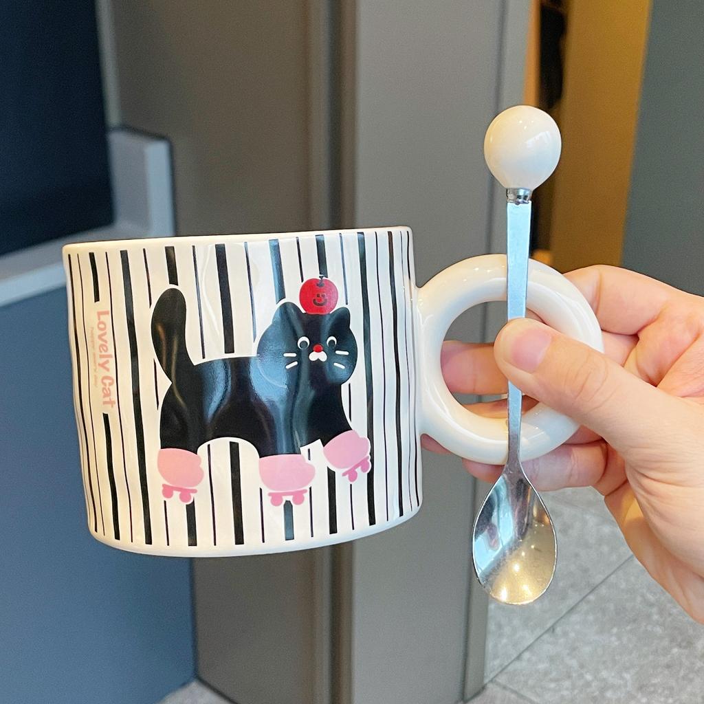 Souvenir Graduation Gift Gift for Teacher Gift Box Creative Practical Cup for Women New Cute Cat Ceramic Mug