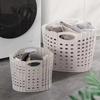 Foldable Laundry Basket Plastic Collapsible Hamper with Handles and Wall Mount for Bathroom Bedroom Space Saving Storage Bin