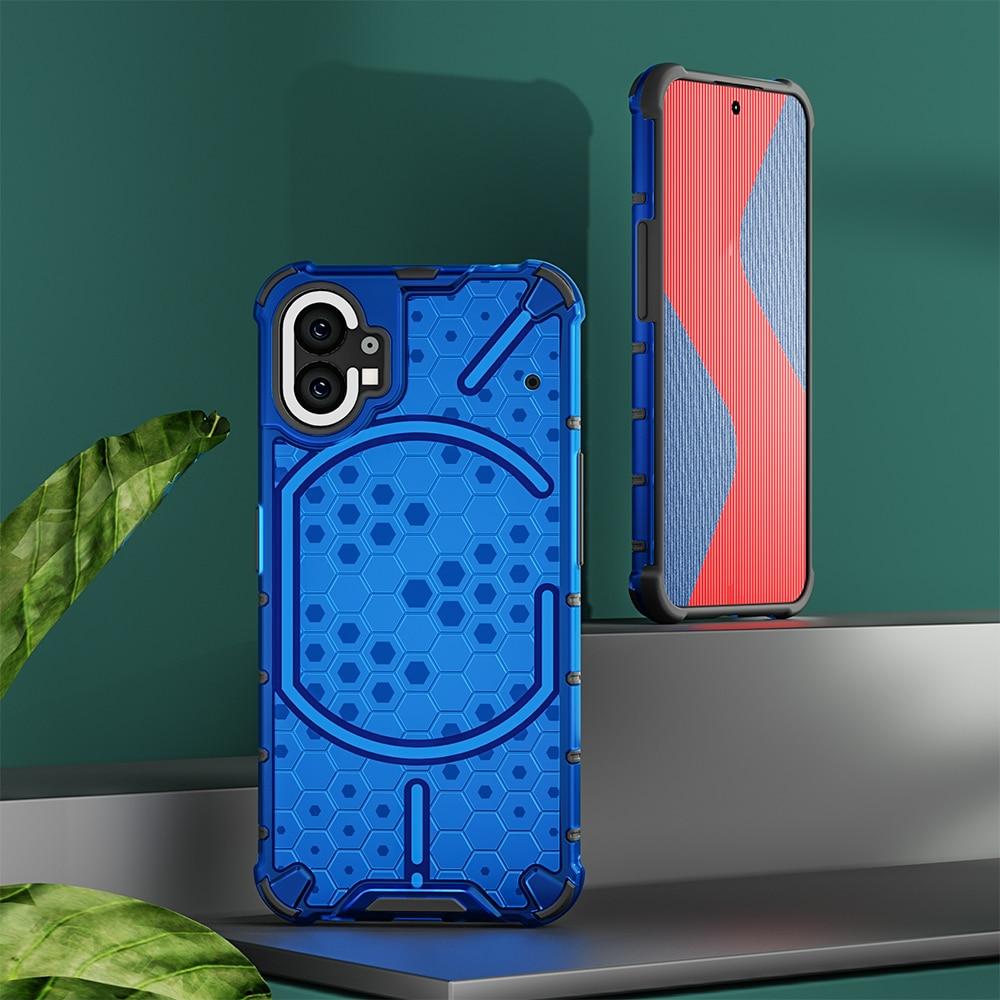 

Противоударный защитный чехол KEYSION for Nothing Phone One 1, мягкий силикон + поликарбонат, прозрачная сотовая задняя крышка для телефона for Nothing Phone1 for Nothing Phone 1 синий