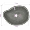 Vidaxl Umywalka Z Kamienia Rzecznego, Owalna, (37-46)X(29-36) Cm
