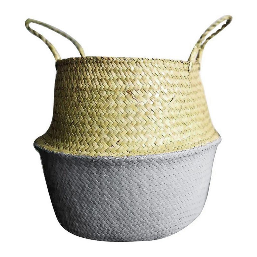 Seagrass Wicker Basket Wicker Basket Flower Pot Folding Basket Dirty Basket