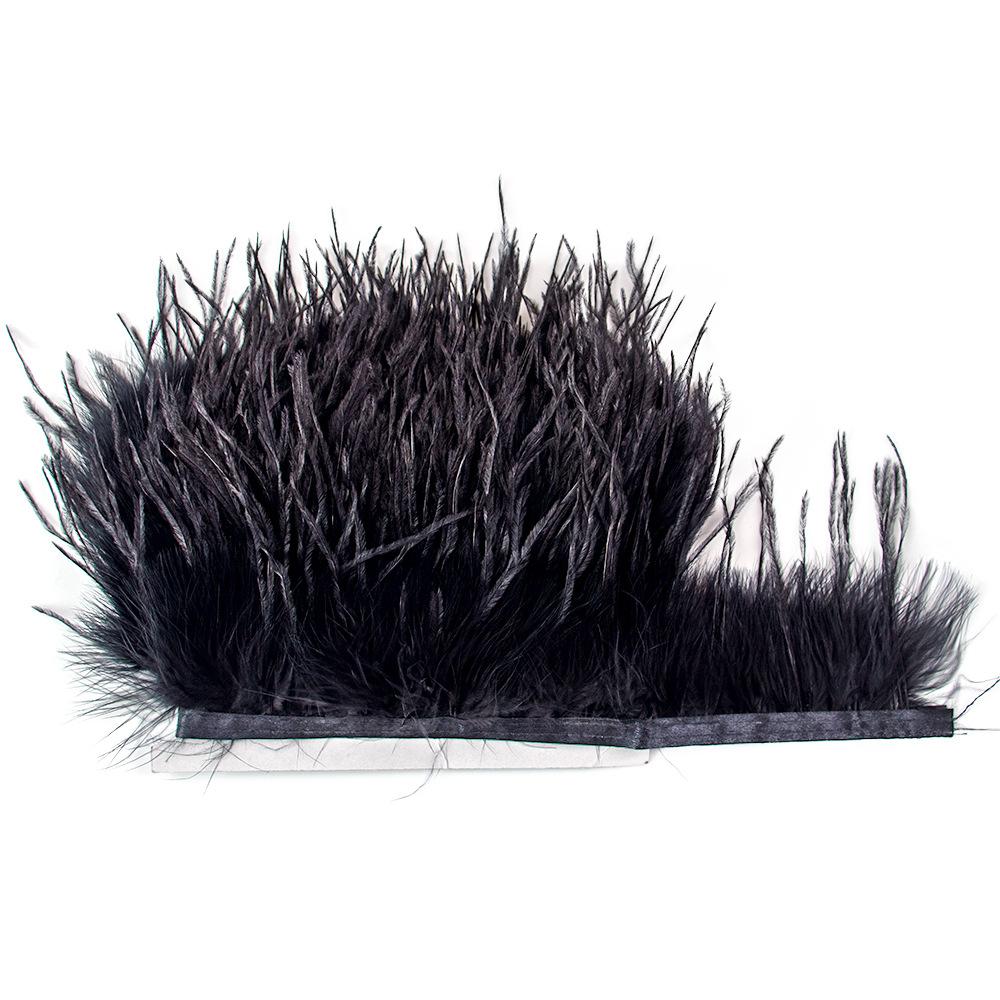2M Peří 10-15CM Vaskulární Samet Pštrosí Vlasy Látkový Okraj Oděvní Doplňky Materiál Střapcové Šaty Sukně Doplňky