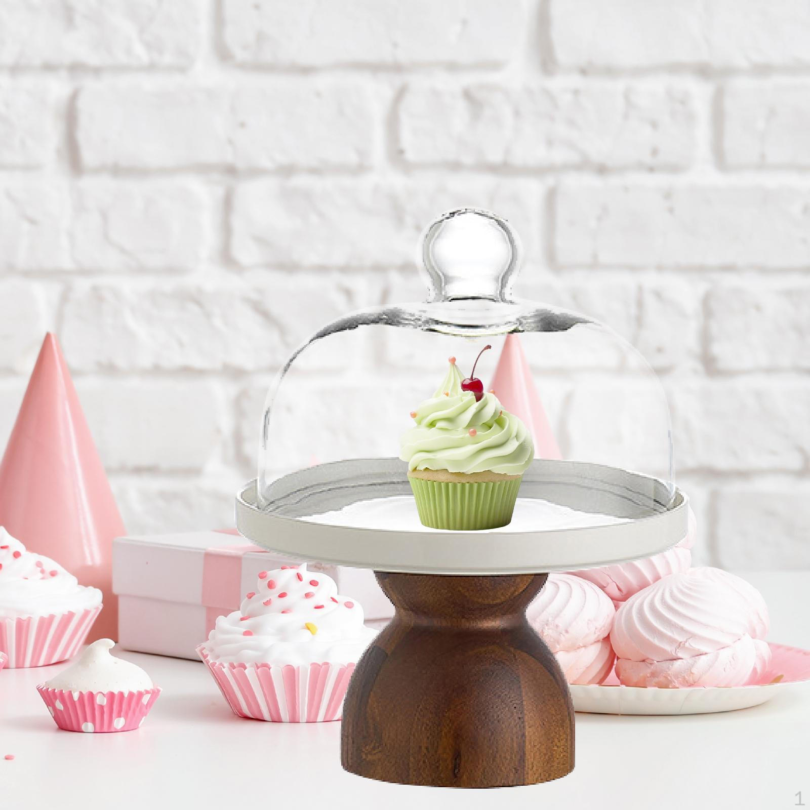 

Деревянная подставка для торта Тарелка с куполом Закуски Выпечка Фрукты Конфеты Сервировка Small