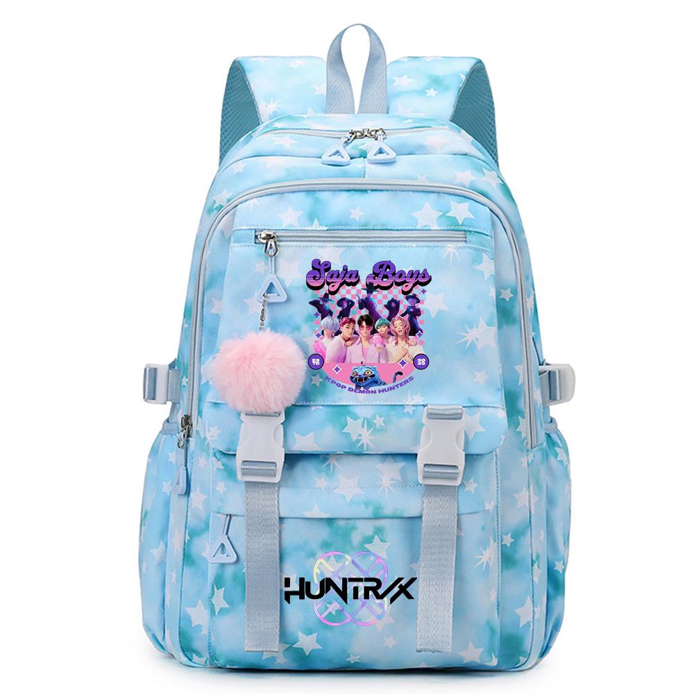 Anime K-Pop Demon Hunters Printed Backpack Large Capacity Bookbag Laptop Unisex Student Boy Girl School Bag Large Capacity Travel Outdoor Bag