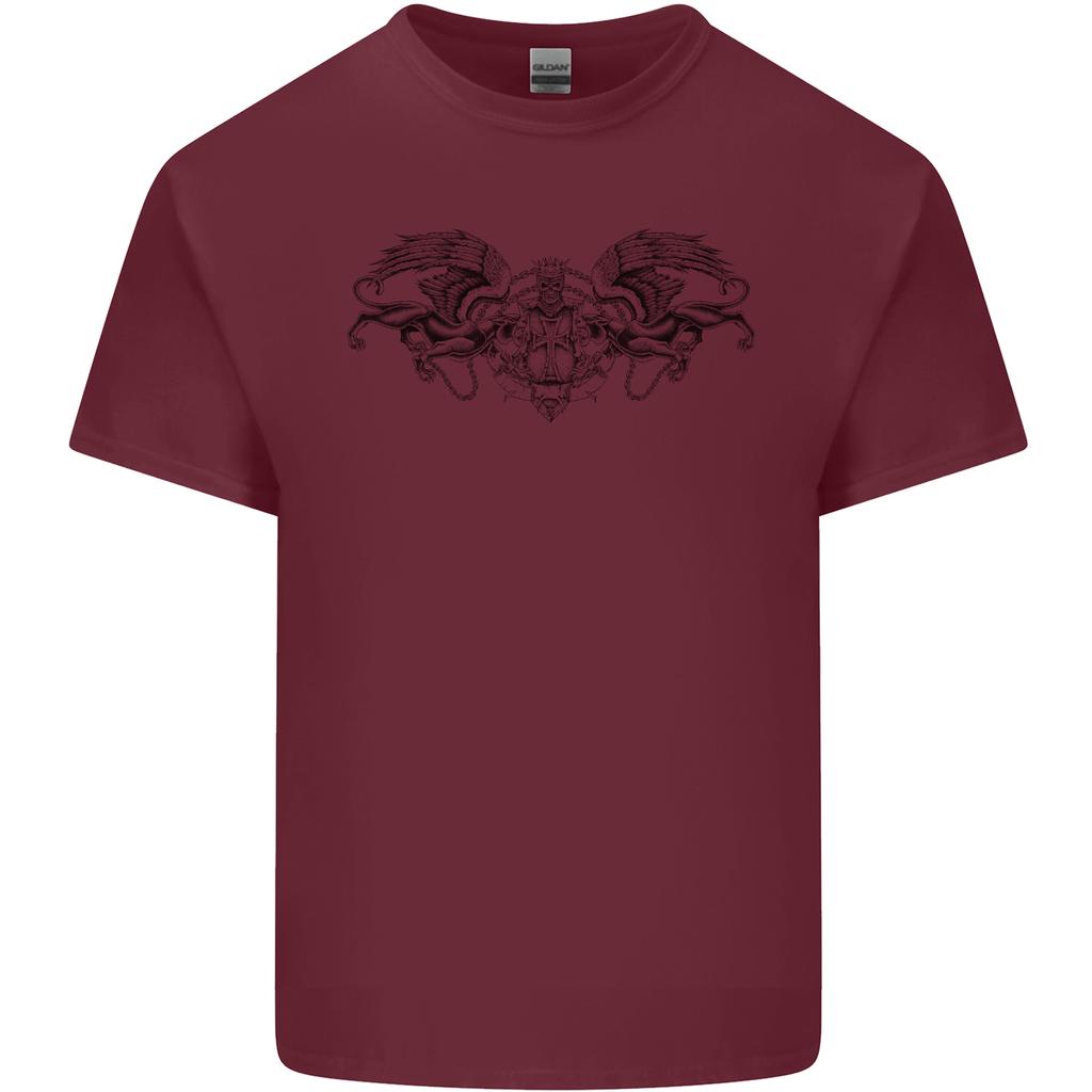 St Georges Day RoUnisex Skull Wings Panther Unisexs Light Cotton Tshirt