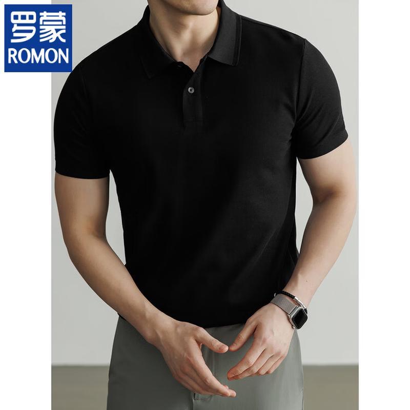 Romon Men's Business Casual Polo Shirt