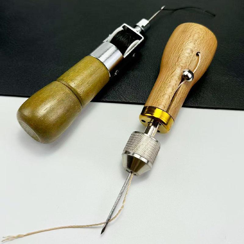 DIY Leather Sewing Awl Kit Waxed Thread Hand Sewing Tools Leather Craft Edge Stitching Belt Strips Shoemaker Canvas Repair Tool