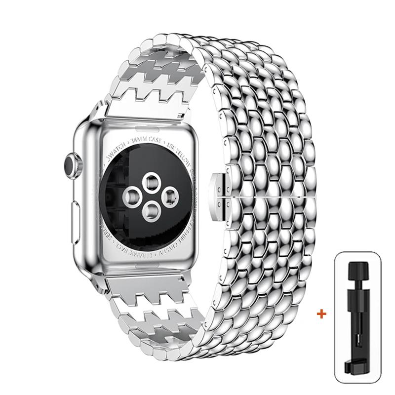 

Классический металлический ремешок для Apple Watch 6 7 8 5 4 Se 44 мм 45 мм 41 мм 40 мм 38 мм 42 мм Ремешок-браслет для Iwatch Ultra 2 49 мм Ремешок с узором дракона 42mm 44mm 45mm 49mm