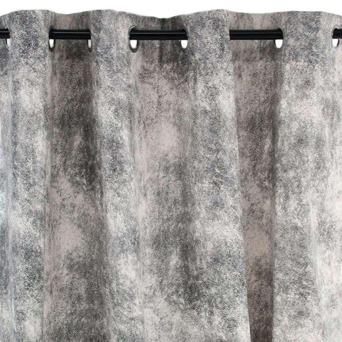 Ösenschal Lederoptik weiß 140x250