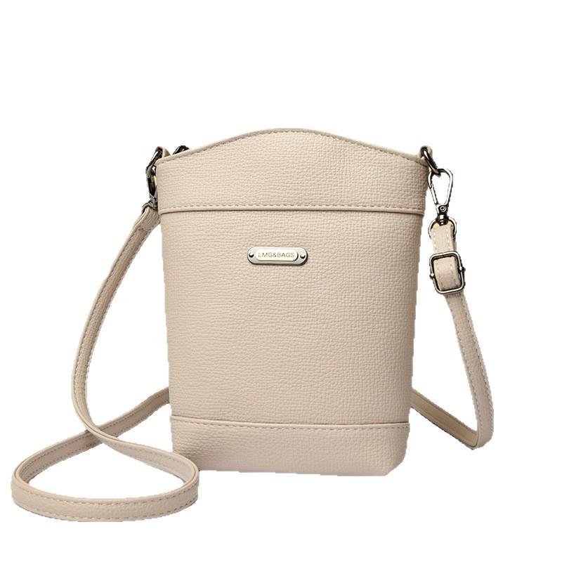 Mobile Phone Bag Female Messenger Mini Bag Solid Color Vertical Mobile Phone Bag 2025 New Foreign Style Lightweight Mobile Phone Small Satchel