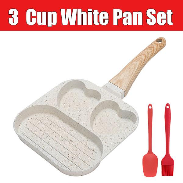 Nonstick Omelette Skillet Egg Frying Pan Heart-Shaped Healthy Breakfast Pancake Hamburger Bacon Pan with Heat-Resistant Handle
