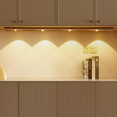 Ultradünne LED-Schrankleuchten, 30/40/50 cm, Schrankbeleuchtung, Bewegungssensor, USB-aufladbare kabellose Nachtlichter, Küchenlampe