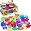 1 Set Child Diy Accessories  Box Treasure Kids Toys Acrylic Colorful Diamond Gems Plastic Large Jewels