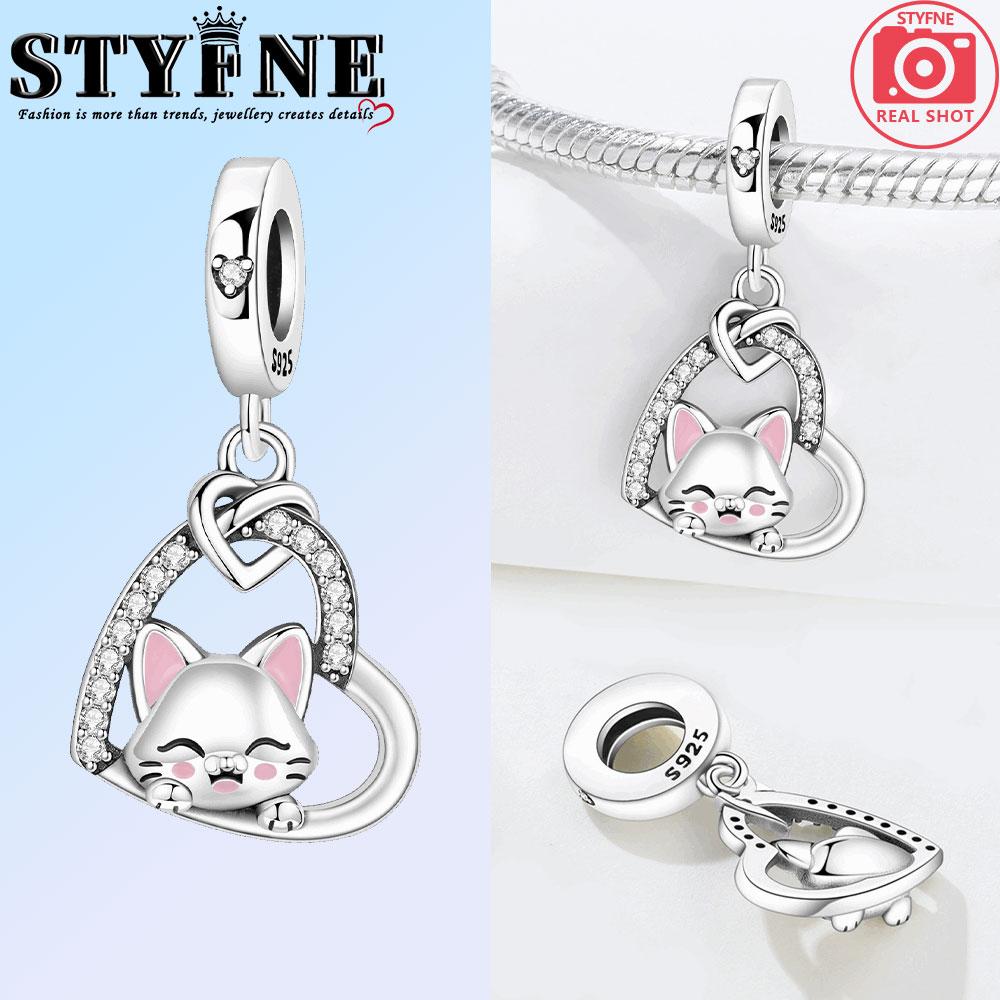 Copper Pet Series Puppy Loves The Owner And Swings The Kitten Charms Beads For Original Bracelet Woman Girl Jewelry