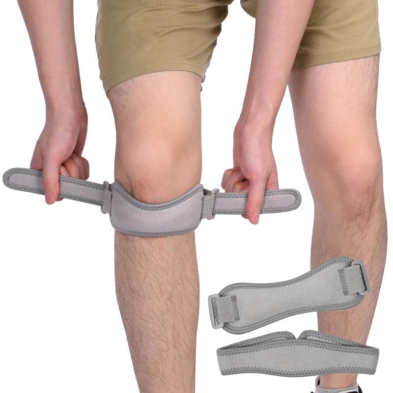 Breathable Shock Absorption Stabilizer with Silicon Rubber Pad for All of SportsPatella Tendon Knee Strap for Pain Relief