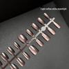 White Moonlight Multi-Color Crystal Cat's Eye Nude Whitening Detachable Nail Tips - 30 Pieces