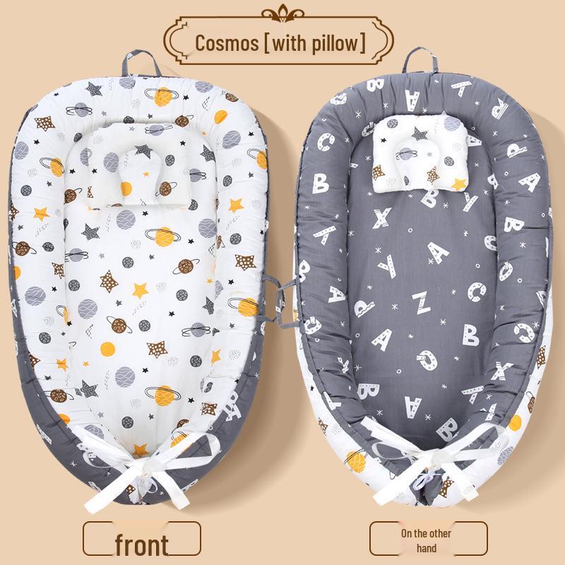 Pure Cotton Portable Anti-Pressure Baby Pillow & Bed Nest