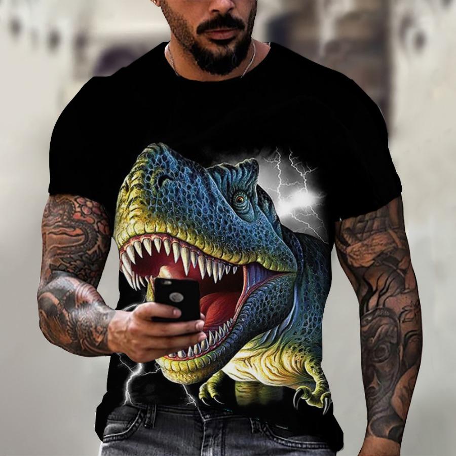 Streetwear 3D Animal T Shirt Man 3D Printing Tee Shirts Funny Hip Hop Men Round Neck Short Sleeve Casual Top
