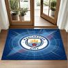 Manchester City Design Crystal Velvet Rug Soft Decorative Mat for Bedroom Entrance