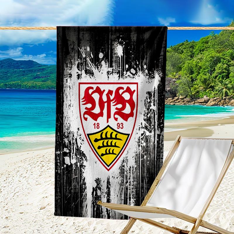 Vfb Fc Crest Printed Beach Towel, Super Soft Microfiber, Perfect Gift Birthday, for Pool, Beach, Travel, for family and friends