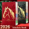 2026 Year Of The Horse A5 Planner Notebook Portable Monthly Calendar Diary Schedule Office School Supplies Student Stationery