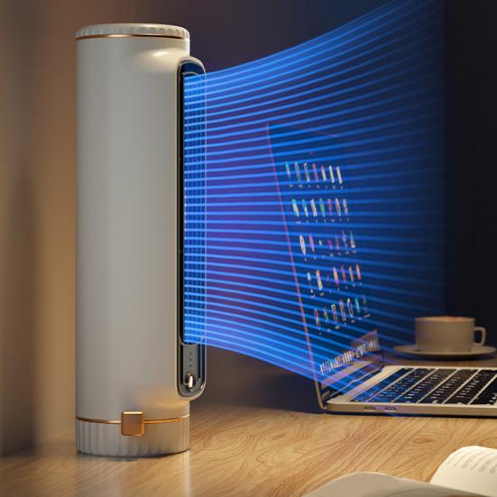 Quiet Tower Fan, Cordless Desktop Conditioner, Adjustable 3 Fan, Portable Air Speed Air Cooler, USB Rechargeable