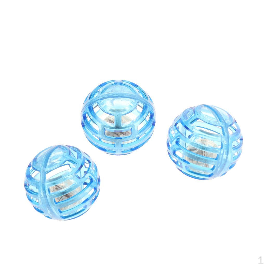 3 Pcs Dog Ball Chew Pet Puppy Teething Treat Clean Bite Durable Training Toy LED Lighting