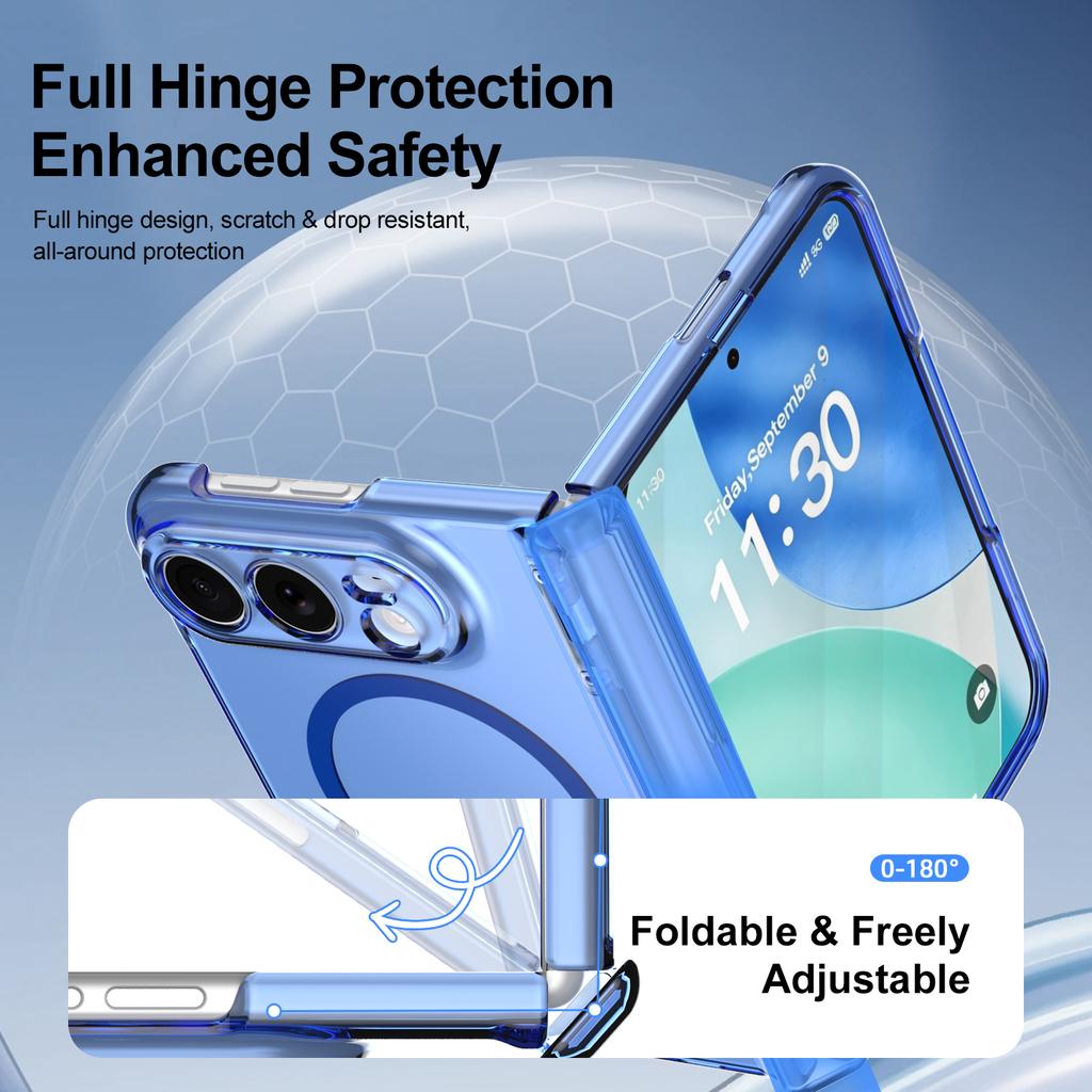 For iPhone Duo Ultra 18 Fold Case Transparent Magnetic Wireless Charging Hinge With Tempered Film Shockproof Cover Accessories