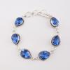 Rare Tanzanite Gemstone 925 Sterling Silver Jewelry Handmade Boho Bracelet 7-9" RB-18-1