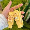 Cute Butter Bear Foldable Head Massage Combs Cartoon Portable Airbag Hair Comb Hair Brush Folding Massage Comb Styling Tools