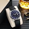 Men's Watch Classic Large Window Belt Watch Premium Sense Calendar Quartz Watch Men's