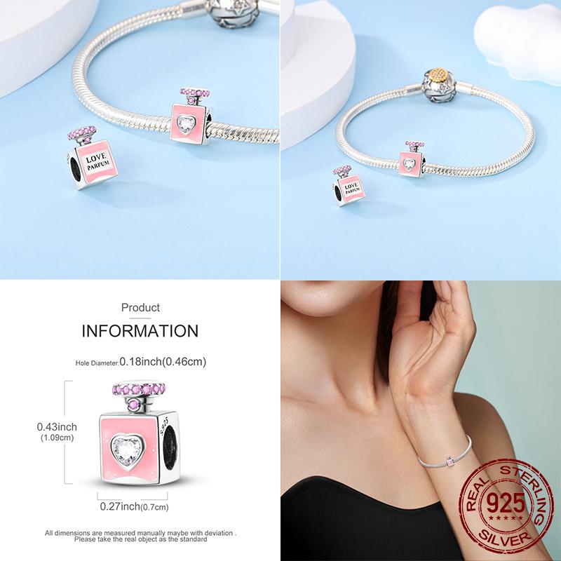 New Copper Perfume Beads Cute Girls Charms Fit Original Bracelet For Woman Jewelry Making