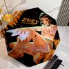 KPop Demon Hunters ZOEY Umbrella with Automatic Open/Close & Self-8-Rib Heavy-Duty Umbrella, Compact Travel Umbrella Suitable for Outdoor