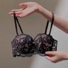 French Lace Embroidered Sexy Underwear Women's Small Breasts Gather and Top Support, Secondary Breasts, Anti-sagging Bra Cover Set