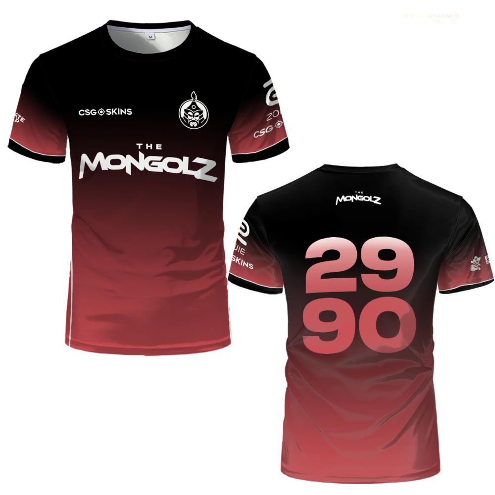 CS2 Dres MongolZ Esports Club 910 TECHNO4K Mongolští Dvojhvězdy Tréninkové Oblečení Pánské A Dámské Přizpůsobitelné Fanouškovské Trička