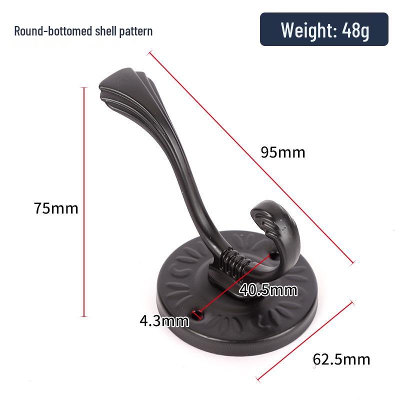 

Aluminum Alloy Clothes Hook - Versatile Wall Mount for Bedroom, Bathroom, and Cloakroom (No Drilling Required)