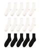 1996Seutaendadeu [10-Pack] Quarter Cut Crew Socks White/Black/White+Black