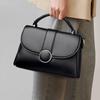 French Niche Women's Portable Small Square Bag, New Creative Lock Mail Carrier Bag, Light Luxury Texture Shoulder Bag